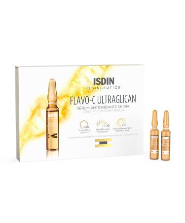 Vitamin C and Hyaluronic Acid Serum ampoule  Flavo-C Ultraglican by ISDIN 10 Count (Pack of 1)