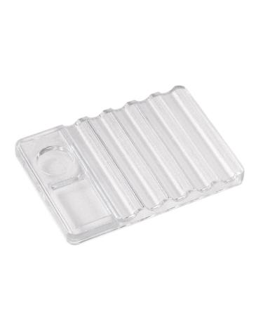 Worparsen Nail Art Palette Eye-catching Vivid 7 Slots Nail Art Brush Holder Compatible with Women Clear