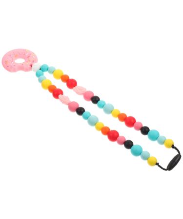 Healvian Toddler Toys Toddler Toys Beaded Necklace Sensory Chew Necklace Donut Teether Necklace Silicone Teething for Toddlers Infant Boys Girls Infant Toys Baby Toys Baby Toys