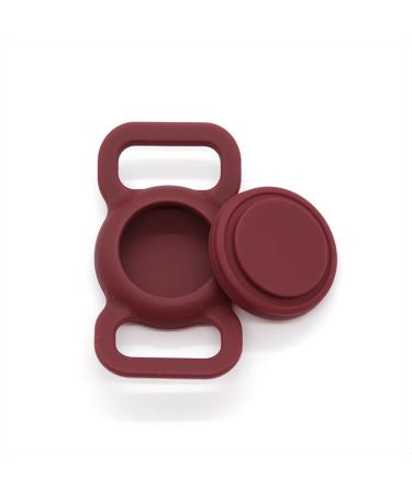 For Airtag dog collar for Apple Airtag Dog Tracker GPS Tracking Accessories Anti-Lost Protective cover silicone Air day cat necking band dog airtail for pets cat dog ball tapes burgund burgundy