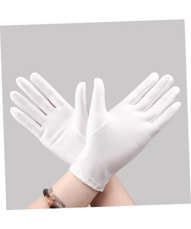 Healeved 6 Pairs Jewelry Etiquette Gloves Short Laboratory Gloves Protective Gloves Matted Photograph Gloves Dry Hands Moisturizing Gloves Soft Cotton Gloves Women's White Spring and Summer - Buy Online on SooperMarket.com