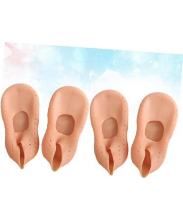 minkissy 2 Pairs Plantar Inserts Silicone Socks Foot Care Insoles for Plantar Spa Gel Socks Spa Moisture Socks Heel Socks for Cracked Heels Room Socks Elastic Heel Cover - Buy Online on SooperMarket.com