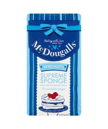 McDougalls | Supreme Sponge Premium Self Raising Flour 1kg | Extra fine self-raising flour | Suitable for vegetarians
