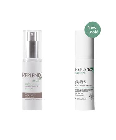Replenix Caffeine Fortified Calming Serum - Hyaluronic Acid Skin Treatment for Sensitive Skin - Reduces Redness - 1 Fl Oz - Buy Online on SooperMarket.com