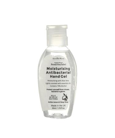 Vanilla Blanc - Moisturising Antibacterial Hand Gel | Made With 70% Alcohol - Kills 99.9% of Bacteria | Sicilian Lemon & Ylang Ylang Scented Quick & Kind to Skin Hand Sanitiser Gel - 50ml