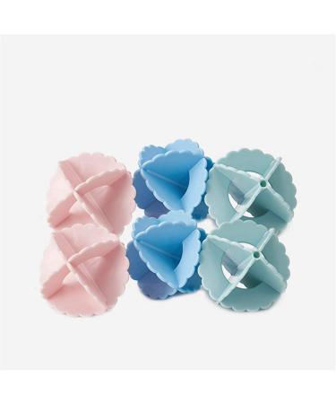 6 Pieces Reusable Laundry Ball Reusable Reduces Clothing Wrinkles and Saves Drying Time Dryer Laundry Balls Dryer Balls Washing Balls 3 Colors
