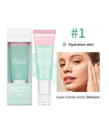 24ml Super Hydrate Primer with Hyaluronic Acid - Gel-Based Hydrating Face Primer for Smooth Skin & Long-Lasting Makeup - Moisturizing Foundation Primer for All Skin Types (Green - Buy Online on SooperMarket.com