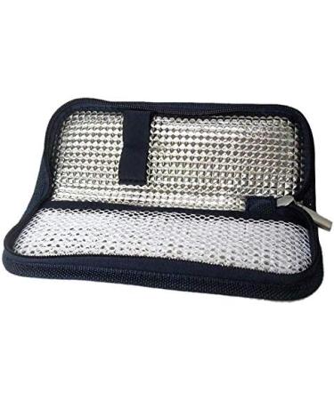 Senmubery Portable Insulin Bag Diabetic Insulin Travel Case Pill Box Aluminum Foil Ice Bag (Navy Blue) - Buy Online on SooperMarket.com