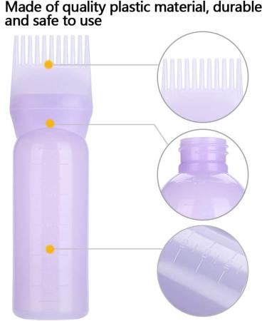 Hair Dye Brush Bottle 3 Colors Lightweight Hair Dyeing Bottle Brush Shampoo Hair Color Oil Comb Applicator Tool(blue) - Buy Online on SooperMarket.com