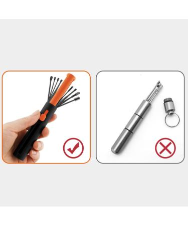 Ear Wax Cleaner Set - 8-Piece Earwax Removal Tool Kit in Orange - Buy Online on SooperMarket.com