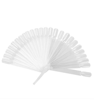 Nail Tips Stick Dekaim 32pcs False Nail Tips Palette Manicure Polish Gel Display Practice Tools(Clear)