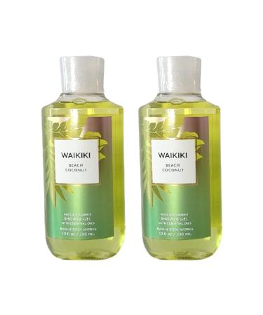 Bath & Body Works Shower Gel Gift Sets For Women 10 Oz 2 Pack (Waikiki Beach Coconut)