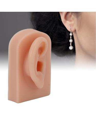 Silicone Right Human Ear Model for Jewelry Display and Piercing Practice - Dark Skin - Buy Online on SooperMarket.com