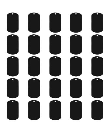 KSvaye 25 pieces dog brand Rohling aluminum pendant blanks blank shape aluminum engraving dog day black with hole punching blanks for key rings neck chains handicrafts (3 x 5 cm)