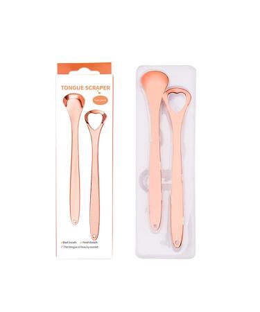 Bhuehss stainless steel-tongue-tongue cleaner metal tongue scraper mouth care tool set brush cleaning removing stains for a fresher breath