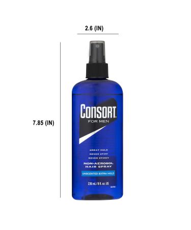 Consort Hair Spray 8oz Unscented X-Hold Pump Non-Aero (2 Pack) Unscented 8 Ounce (Pack of 2) - Buy Online on SooperMarket.com