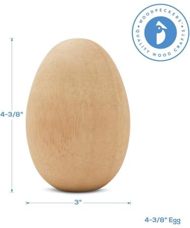 Woodpeckers 4-3/8 in Easter Egg Paint Kit - Pack of 2 Standable Wooden Eggs for Crafts - Buy Online on SooperMarket.com