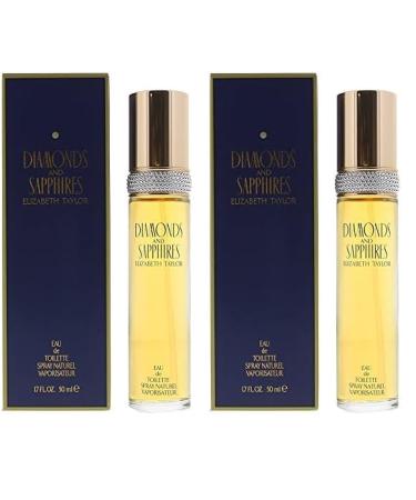 Elizabeth Taylor Diamonds & Sapphires Eau De Toilette Spray for Women 1.7 Fl Oz (Pack of 2)