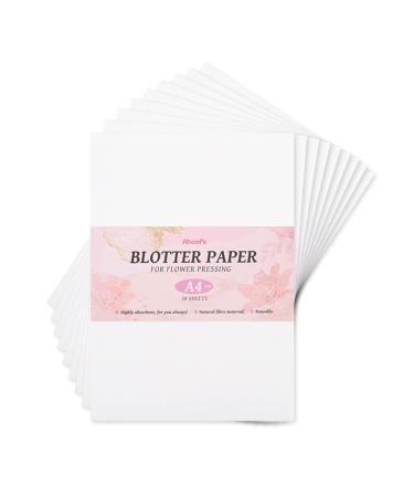 Aboofx 20 Sheets Blotting Paper for Flower Press  Large A4 Highly Absorbent and Reusable Blotter Paper for Flower Press Herbarium Paper Craft 8.26 x 11.8 inch Blotter Paper Sheets