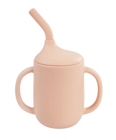 Silicone Sippy Cup  Silicone Straw Cups for Toddlers  Baby Straw Cup  Silicone Sippy Cups for Baby 6 Months (Blush)