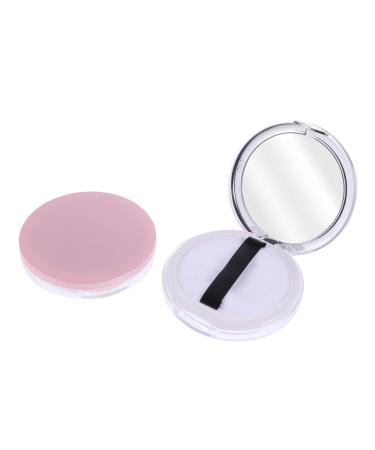 BELLIFFY 2pcs Dispensing Empty Toner Makeup Jar Refillable Loose Powder Holder Powder Puff Glass