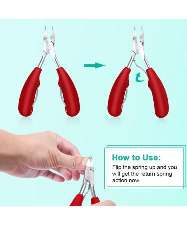 URAQT Precision Toenail Clippers - Heavy Duty Stainless Steel Cutter for Thick Nails with Protective Cover - Buy Online on SooperMarket.com