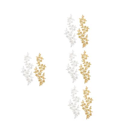 Operitacx 8 Pcs Vine Leaves Cloth Sticker Sew on Patch Kids Tiara Lace Headdress Diy Accessories Clothing Long Assorted Colorx4pcs 26X10.5X0.1CMx4pcs