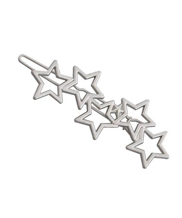 Bonarty Women Lady Hairpin Barrette Stars Hair Clip Pins Bun Hair - Silver