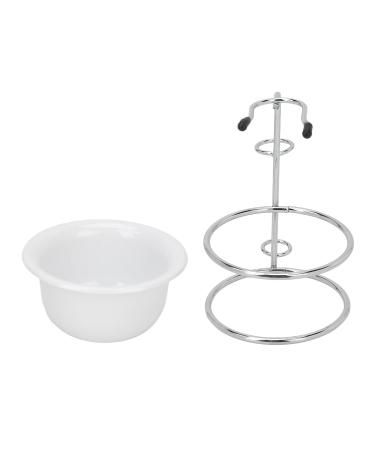 Stainless Steel Shaving Stand Set | Beard Brush Holder & Foam Bowl | Premium Men's Shaving Accessories - Buy Online on SooperMarket.com