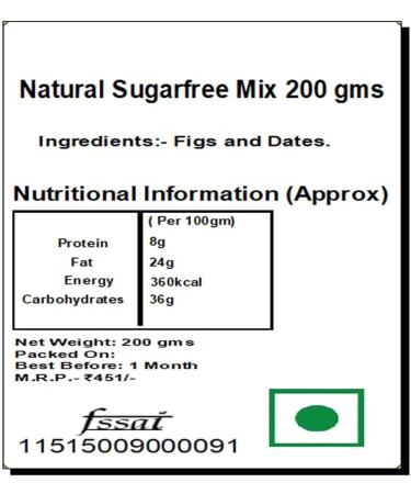 Ghasitaram Gifts Bhaidooj Gifts for Brothers - Ghasitarams Natural Sugarfree Mix 200 GMS - Buy Online on SooperMarket.com
