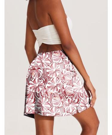 Ekouaer Women's Athletic Skorts - Pink Floral X-Large - Lightweight Golf & Tennis Skirt with Inner Shorts and Pocket for Running & Workout - Sports Skorts - Buy Online on SooperMarket.com