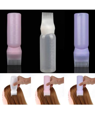 Hair Dye Bottle 160ML Shampoo Bottle Hair Comb Applicator Bottle Brush Bottle for Hair Dyeing Tool Style 3 Hair Oil Applicator Pink - Buy Online on SooperMarket.com