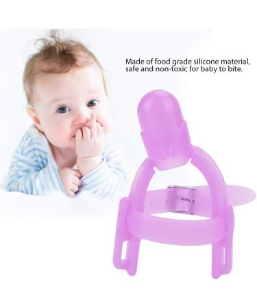 BORDSTRACT Adjustable Silicone Thumb Sucking Stop - Purple | Infant Kids Finger Protector to Prevent Thumbsucking - Buy Online on SooperMarket.com