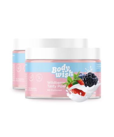 Bodywish - Wildberry Tasty Powder - low -calorie taste powder |Natural taste - sugar substitute nutrition |2 x 150gr - Wildberry Aroma Wildberry 2 x 150 gr