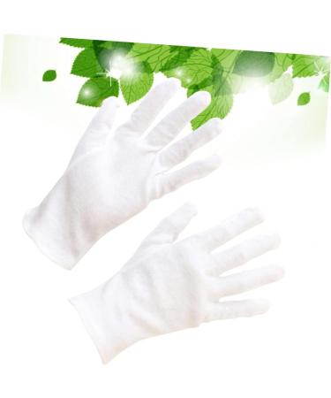 PLAFOPE 12 Pairs Moisturizing Jewelry Inspection Lab Glove Hand Hair Salon The Ove Glove Stretchable Lining Glove Cotton White L1:23X10cm White - Buy Online on SooperMarket.com