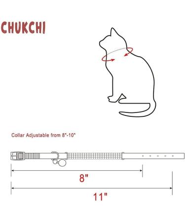 Buy Chukchi Cat Collar - Soft Velvet Adjustable Pink Glittering Stones & Bells - 27.9 cm for Small Dogs & Cats (2 Pieces) - Buy Online on SooperMarket.com