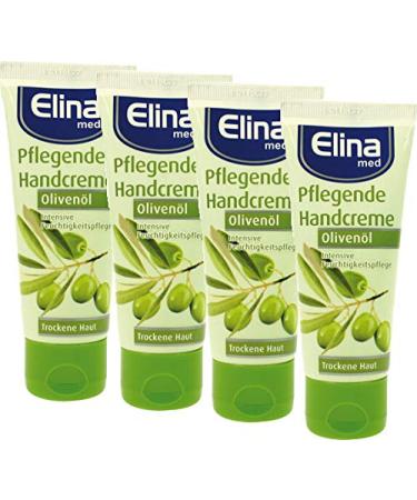 Elina Olive Hand Cream with Olive Oil 75ml in Tube Pack of 4