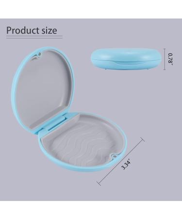 Annhua Retainer Case Denture Container Mouthguard Storage Box with Magnetic Closure False Teeth Container Denture Box Blue - Buy Online on SooperMarket.com