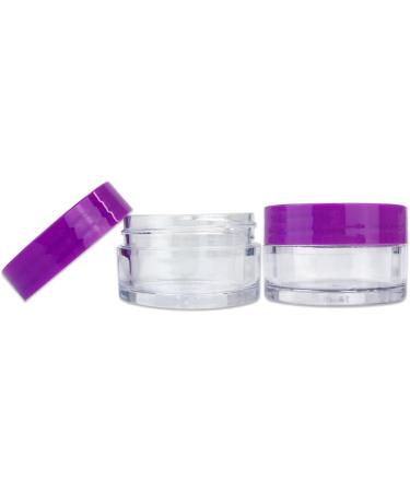 Beauticom 24 Pack Clear Jars with Purple Lids - 20G/20ML BPA-Free for Lotion Creams Toners & Makeup Samples - Ideal for eCommerce & International Shipping - Buy Online on SooperMarket.com