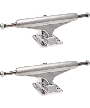 INDEPENDENT Forged Titanium Logo Trucks Silver 144mm Set - High Quality Truck Set - Buy Online on SooperMarket.com