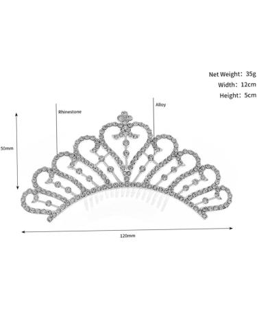 WOFASHPURET Crown Side Hair Comb Hair Side Comb Hair Topper Hair Barrettes for Women Rhinestone Hair Comb Hair Accessories for Women Wedding Women Crown Hairpiece Tiara Alloy Hair up Girl Miss - Buy Online on SooperMarket.com