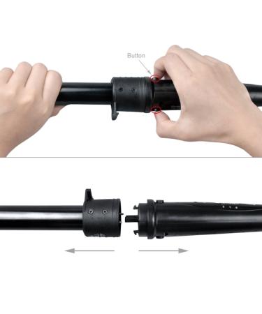 Zealite 6 in 1 Curling Wand Set - Interchangeable Ceramic Barrels & Heat Resistant Glove | International Shipping Available - Buy Online on SooperMarket.com