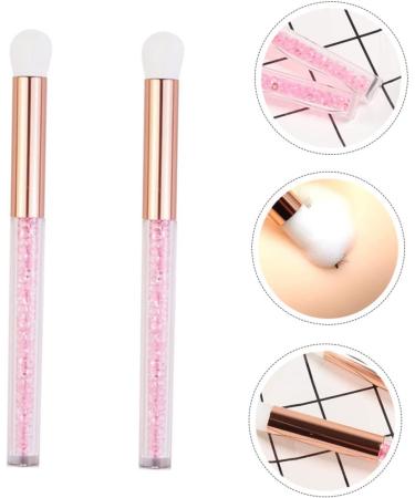 Baluue 2pcs Nose Brush Eyeshadow Brush Makeup Eyeshadow Lady Parts Eye Makeup Accessory Aluminum Tube Pink - Buy Online on SooperMarket.com