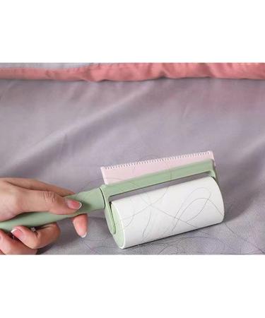 Extra Sticky Lint Roller for Clothes - 2 in 1 Pet Hair Remover & Carpet Scraper | Quick Dehairing Tool with 3 Refills - Buy Online on SooperMarket.com