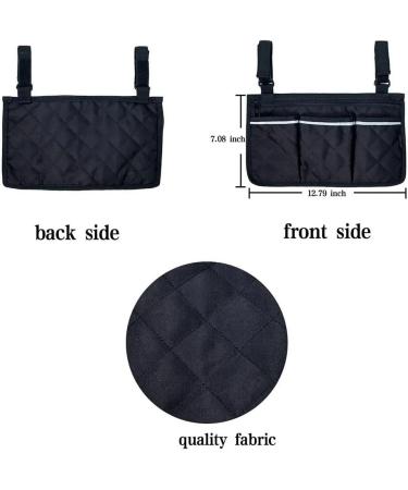 yuoseg Wheelchair Armrest Side Storage Bag Suitable for Most Walking Wheels and Mobile Equipment - Buy Online on SooperMarket.com