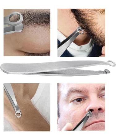 Nose Hair Tweezers Stainless Steel Round Tip Face Hair Remover Eyelash Eyebrow Tweezers Eyelash Tweezers - Buy Online on SooperMarket.com