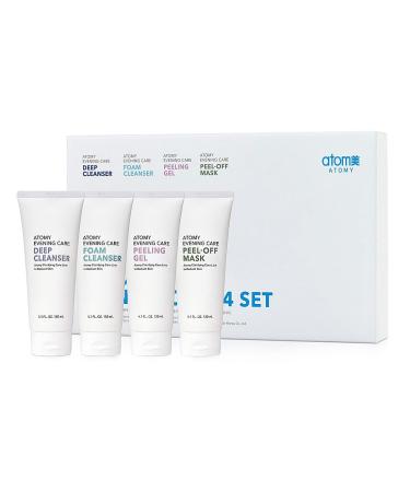 Ato-my Evening Care 4 set - Evening Care Foam Cleanser + Deep Cleanser + Peeling Gel + Peel-Off Mask