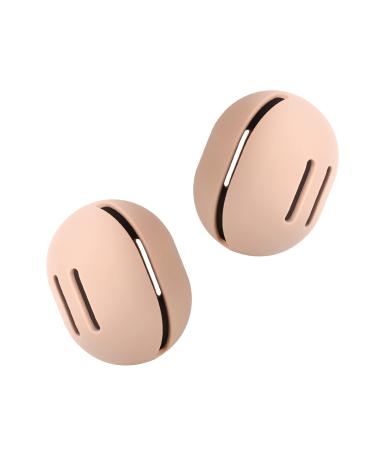 FERYES 2 PCS Makeup Sponge Holder - Silicone Beauty Blender Case Makeup Sponge Holder for Travel Khaki 2 Pcs
