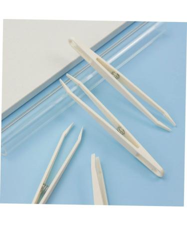 Stobok 12-Piece Flat Head Tweezers Set - Perfect for First Aid Trimming Nasal Hair and Eyelash Extensions - Pink Plastic Tweezers for Precision Use - Buy Online on SooperMarket.com