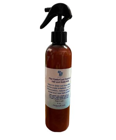 Diva Stuff Pilar Cyst Overnight Hair and Scalp Mist For Help With Reducing Bumps and Lumps On The Scalp and Promoting New Hair Growth With Salicylic Acid Azelaic Acid and Apple Cider Vinegar